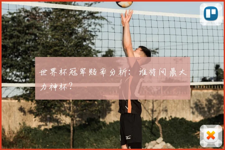 世界杯冠军赔率分析：谁将问鼎大力神杯？