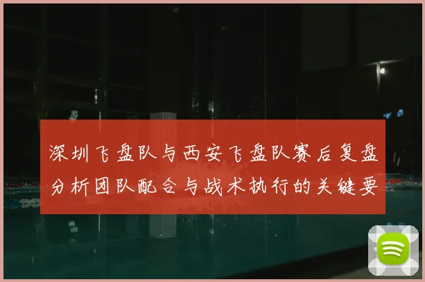 深圳飞盘队与西安飞盘队赛后复盘分析团队配合与战术执行的关键要素