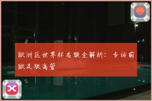 欧洲区世界杯名额全解析：专访前欧足联高管